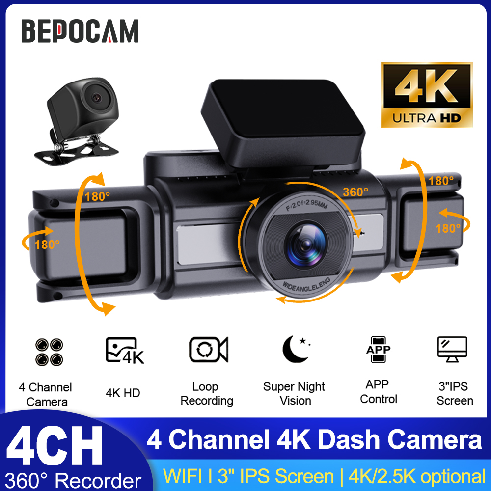 Power Tools Germany - BEPOCAM 4CH 4K Dash Camera for