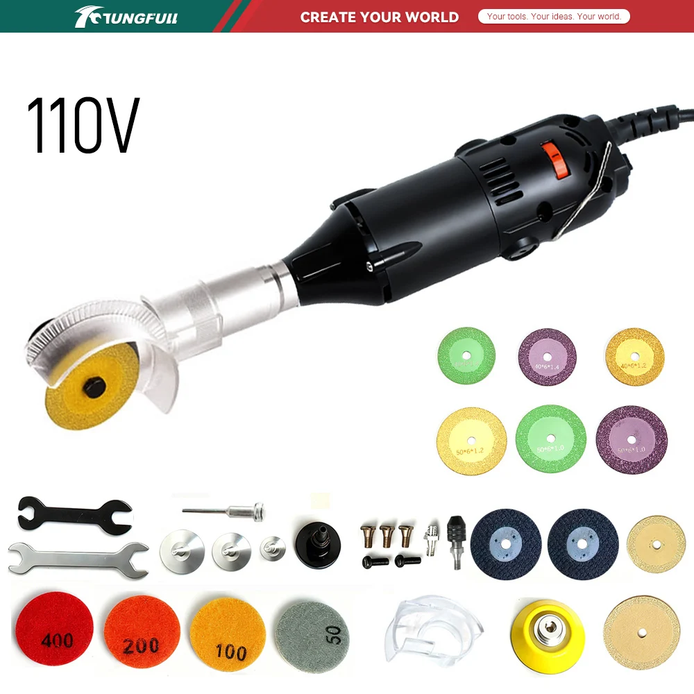 Power Tools Equipment - TUNGFULL 110V Mini Angle Grinder Electric