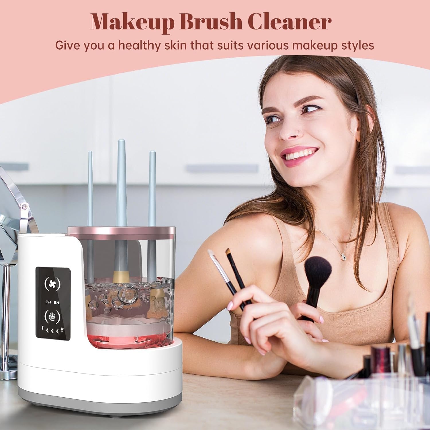 Power Tools Equipment - Automatic Rotating Makeup Brush Cleaner Machine