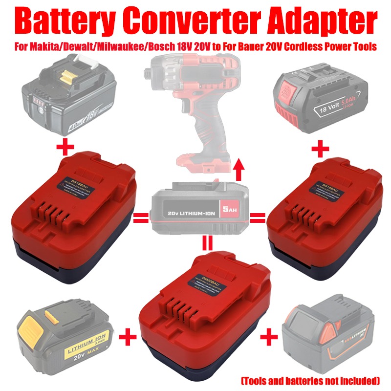 Power Tools Battery Adapter - ALASICKA MT18BAU DM20BAU BS18BAU Battery Adapter