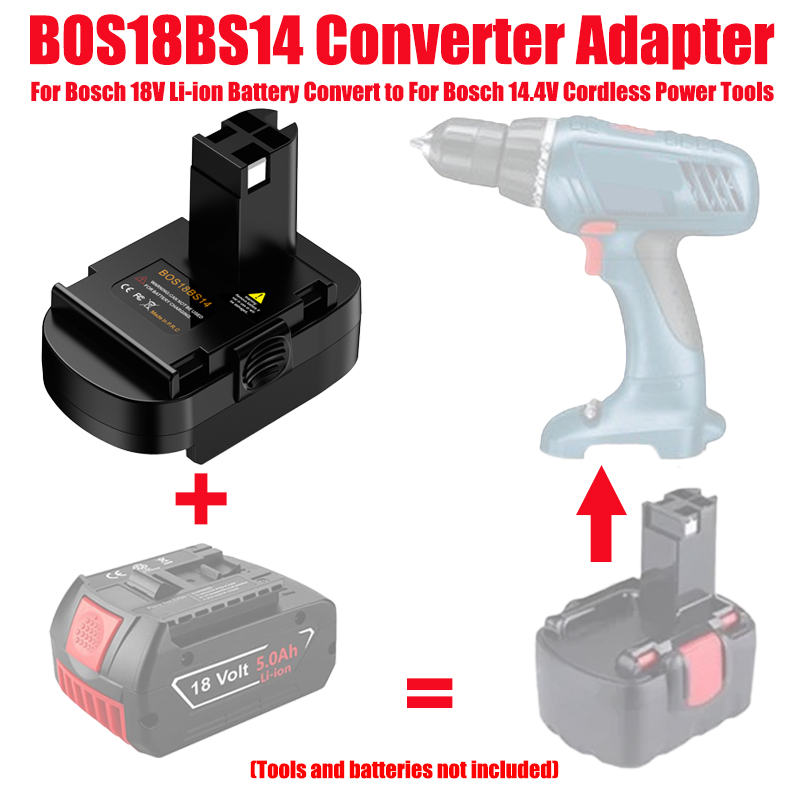 Power Tools Battery Adapter - ALASICKA Battery Adapter BOS18BS14 for Bosch