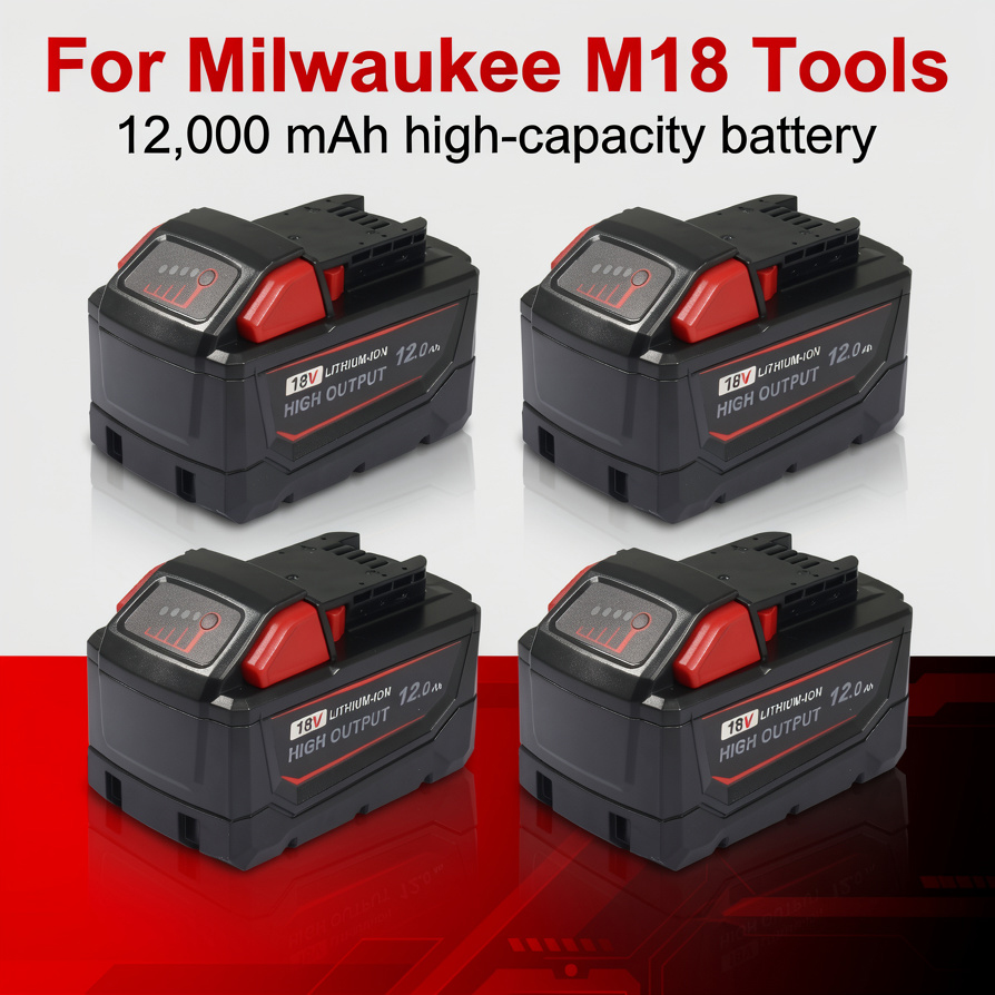 Power Tools Milwaukee - 2/4Pack 18V 12.0Ah High Output Battery
