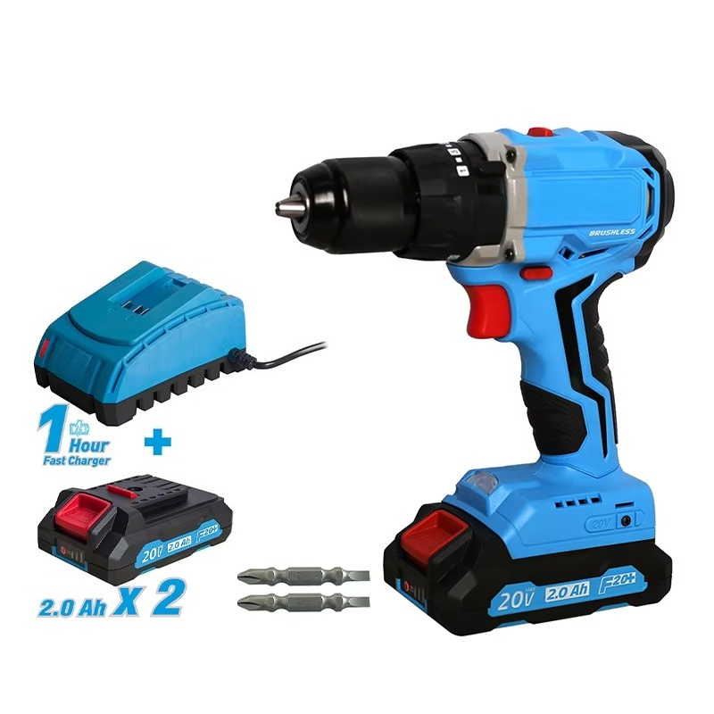 Power Tools Kits - 20v Cordless Brushless Drill Power Tool