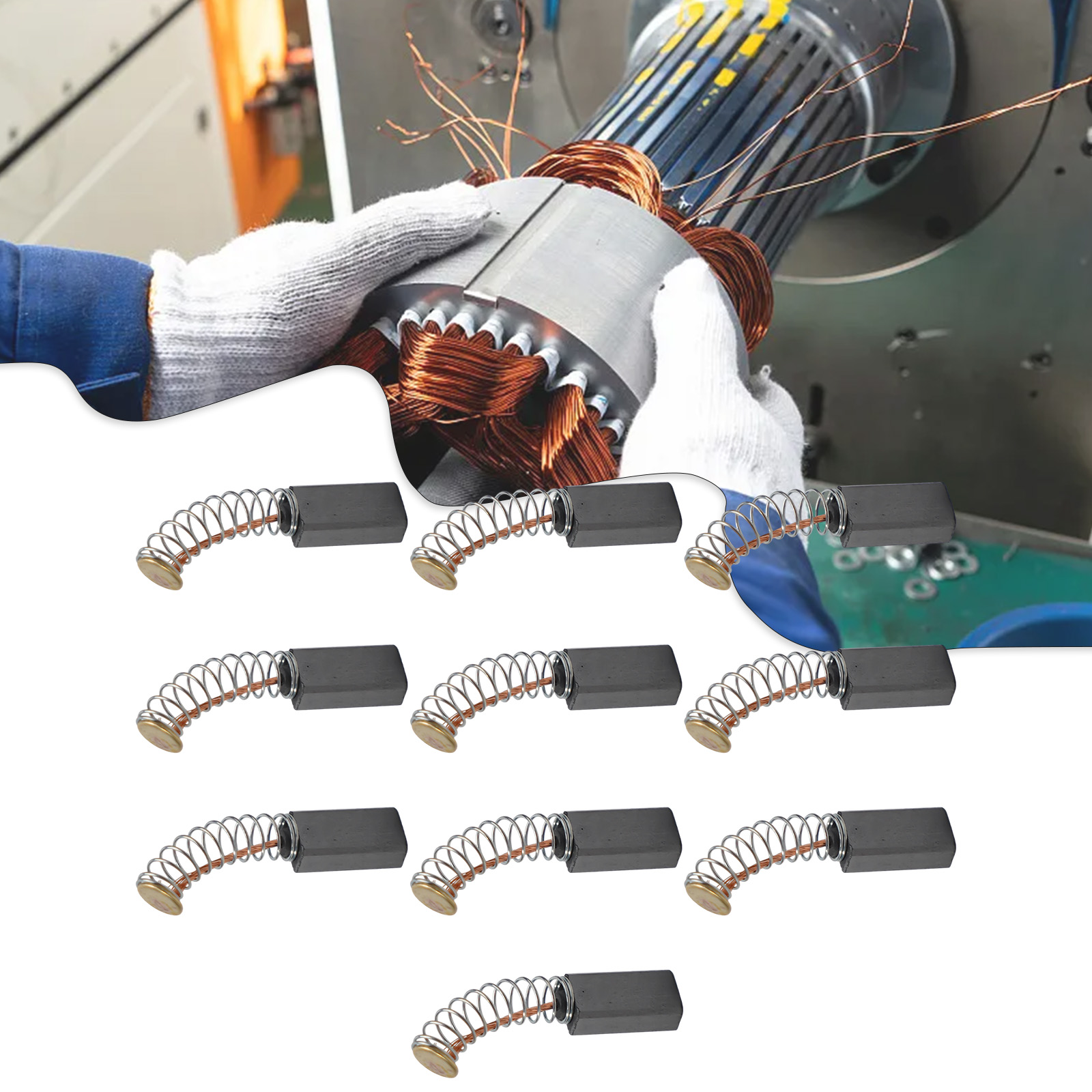 10-Pack Carbon Brushes 12mm x  - огляд і ціна Power X Tools And Machinery