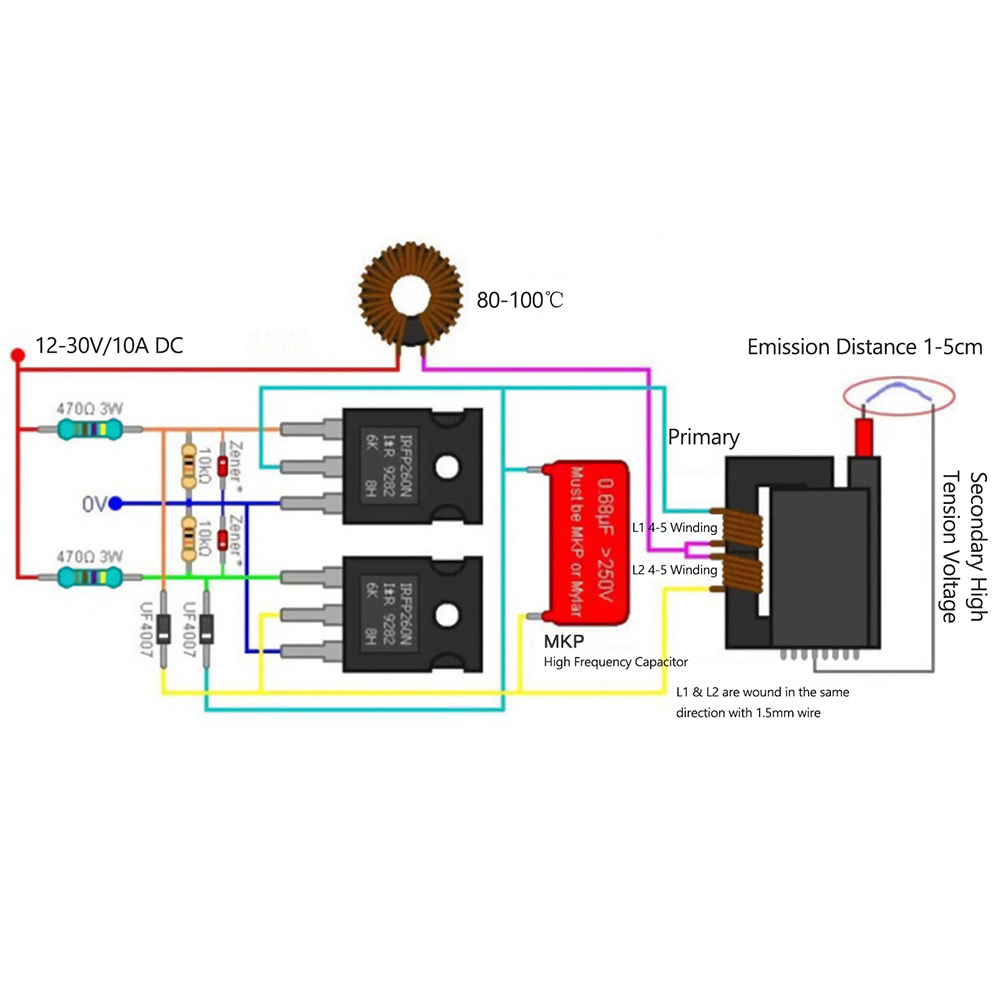 DC12-30V ZVS Coil Flyback Driv - огляд і ціна Power Tools Generator