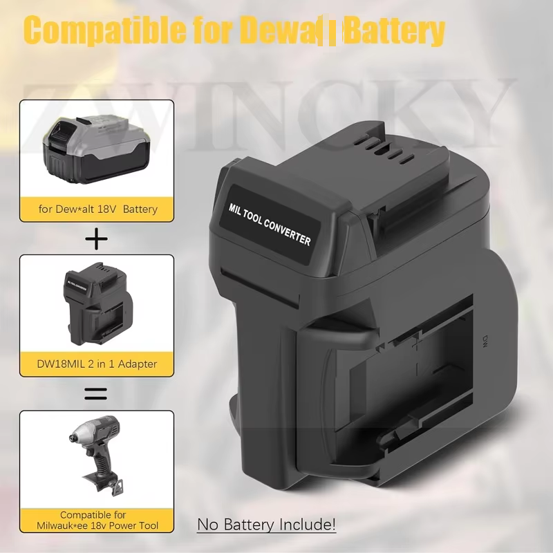 ZWINCKY Battery Adapter for De - огляд і ціна Power Tools Milwaukee