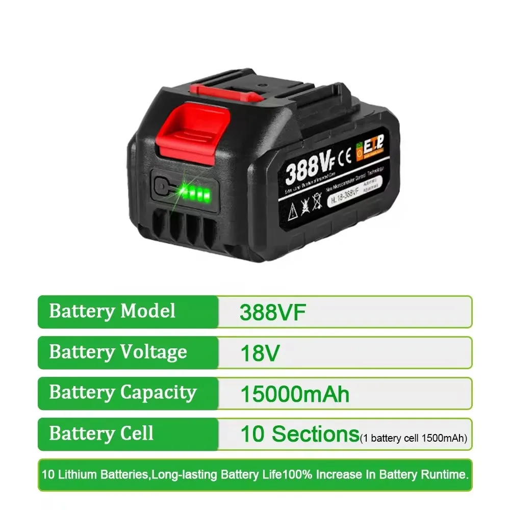 18V 388VF Battery 22500mah 150 - огляд і ціна Power Tools Universal Battery