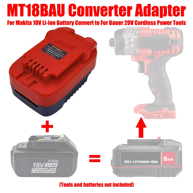 ALASICKA MT18BAU DM20BAU BS18B - огляд і ціна Power Tools Battery Adapter