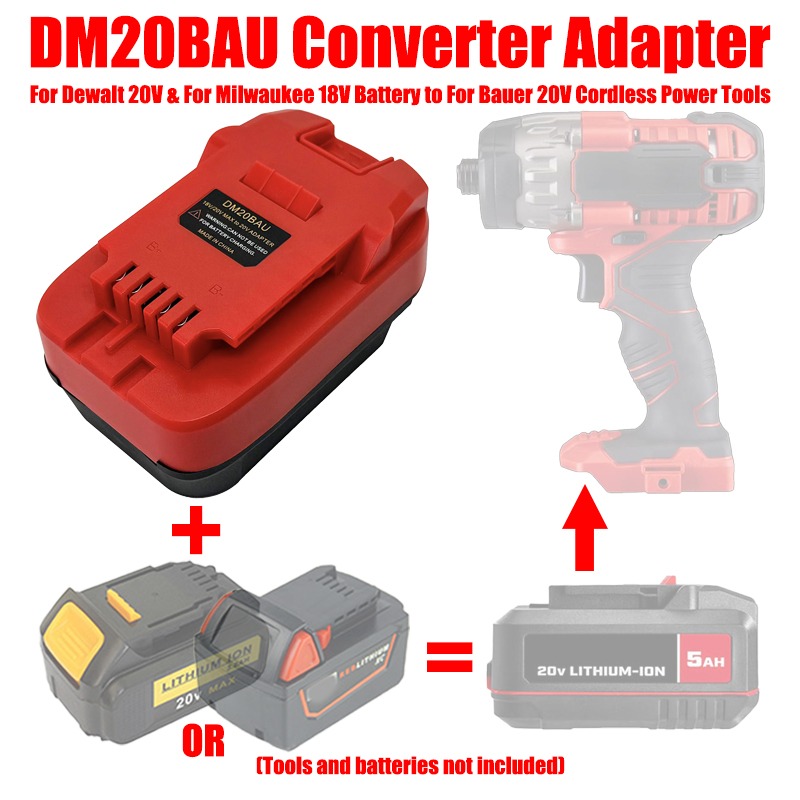 ALASICKA MT18BAU DM20BAU BS18B - огляд і ціна Power Tools Battery Adapter