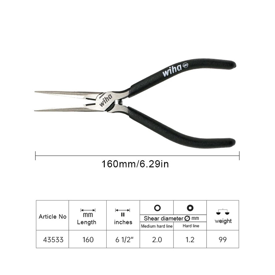 WIHA 1Pcs Snip Nose Pliers Lon - огляд і ціна Power Tools Germany