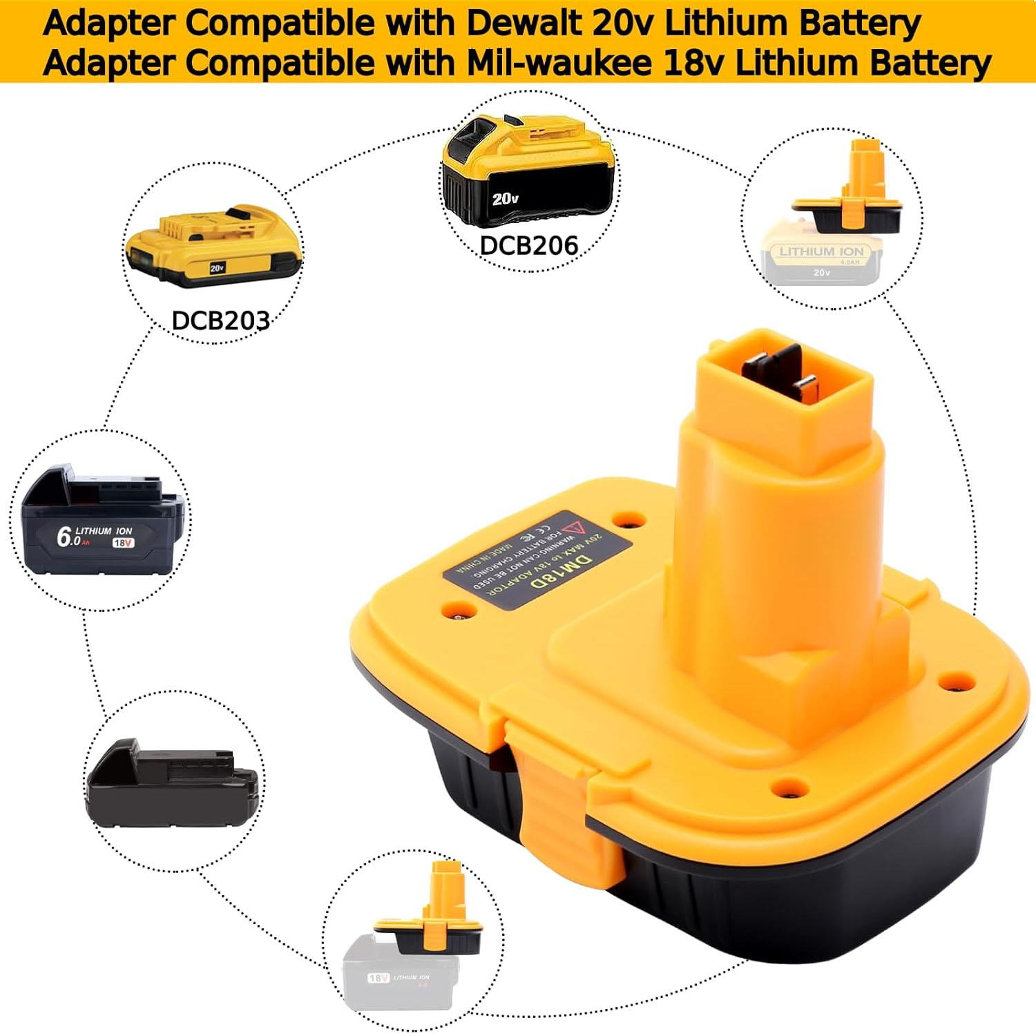 DM18D Battery Adapter with USB - огляд і ціна Power Tools Battery Adapter